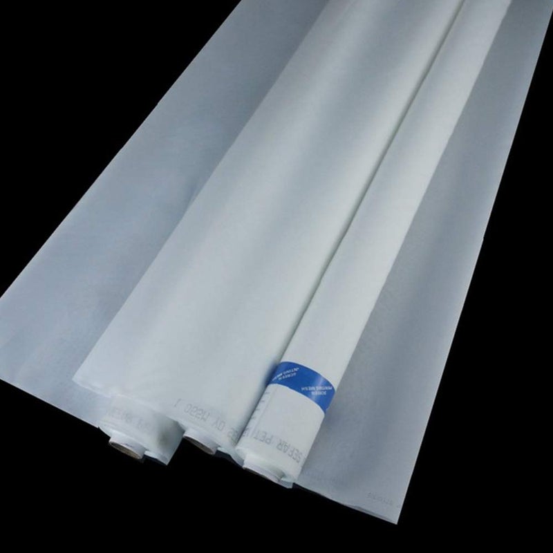ETPUVIUMBE Silk Screen Printing Mesh, Size 50inchx1Yard, 100/110/120/140/160/180/200/250/300Mesh, White Yellow for Screen Printing Machine Equipment Accessories, Filter Painting, Polyester (160M/64T White) - Image 2